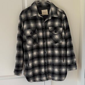 Thread & Supply Gray Plaid Shacket